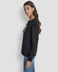 Жіночий світшот DKNY з декором 1160458921 (Чорний XS)