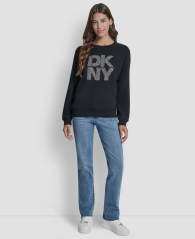 Жіночий світшот DKNY з декором 1160458921 (Чорний XS)