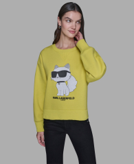 Жіночий світшот Karl Lagerfeld Paris на флісі 1160712992 (Жовтий M)