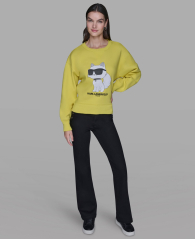 Жіночий світшот Karl Lagerfeld Paris на флісі 1160712992 (Жовтий M)