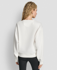 Женский свитшот DKNY с принтом и стразами 1160832132 (Молочный XL)