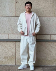 Мужской свитшот UNIQLO 1160845829 (Розовый L)