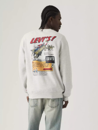 Свитшот на флисе Levi's с принтом 1161577965 (Серый XL)