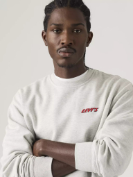 Свитшот на флисе Levi's с принтом 1161577965 (Серый XL)
