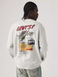 Свитшот на флисе Levi's с принтом 1161577965 (Серый XL)