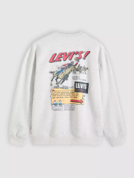 Свитшот на флисе Levi's с принтом 1161577965 (Серый XL)