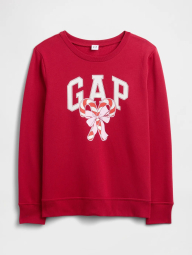 Женский свитшот GAP с принтом и блестками 1161609562 (Красный S)
