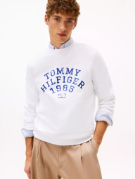 Мужской свитшот Tommy Hilfiger на флисе 1161710442 (Белый L)