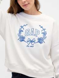 Свитшот женский на флисе GAP с логотипом 1161794876 (Молочный S)