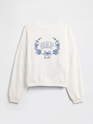 Свитшот женский на флисе GAP с логотипом 1161794876 (Молочный S)