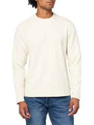 Чоловічий фактурний світшот GUESS 1161943852 (Молочний L)