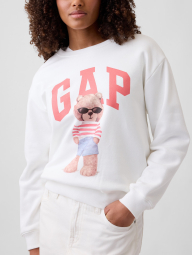 Свитшот женский на флисе GAP с логотипом 1162031517 (Молочный S)