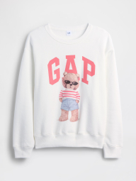 Свитшот женский на флисе GAP с логотипом 1162031517 (Молочный S)