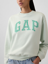 Свитшот женский на флисе GAP с логотипом 1162032156 (Зеленый S)