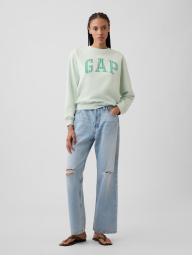 Свитшот женский на флисе GAP с логотипом 1162032156 (Зеленый S)