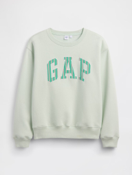 Свитшот женский на флисе GAP с логотипом 1162032156 (Зеленый S)
