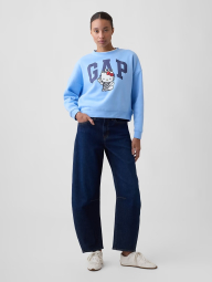 Свитшот Oversized на флисе GAP 1162032607 (Голубой S)