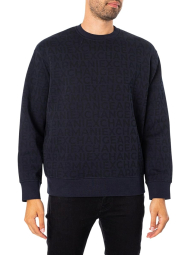 Мужской свитшот Armani Exchange с принтом 1162094073 (Синий XL)