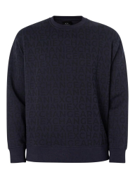 Мужской свитшот Armani Exchange с принтом 1162094073 (Синий XL)