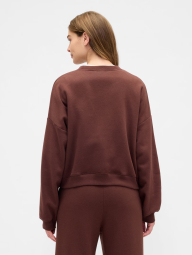 Свитшот женский на флисе GAP с логотипом 1162239514 (Коричневый XL)