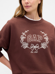 Свитшот женский на флисе GAP с логотипом 1162239514 (Коричневый XL)