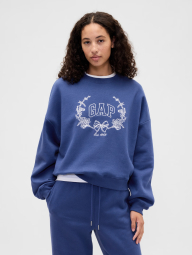 Свитшот женский на флисе GAP с логотипом 1162239516 (Синий M)