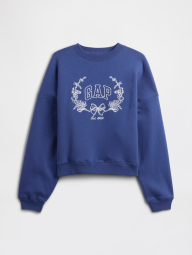 Свитшот женский на флисе GAP с логотипом 1162239516 (Синий M)