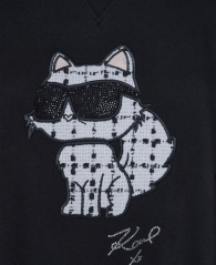 Жіночий світшот Karl Lagerfeld Paris з аплікацією 1162726196 (Чорний XL)