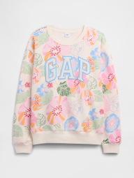 Свитшот женский на флисе GAP с принтом 1162975953 (Молочный M)