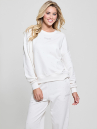 Жіночий світшот Guess зі стразами 1163362977 (Молочний S)