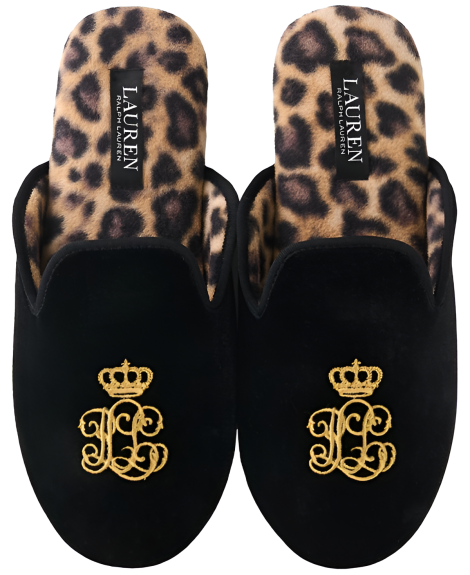 Женские тапочки Polo Ralph Lauren домашние 39-40 (9-10 US) 27 см Черный 1159838782