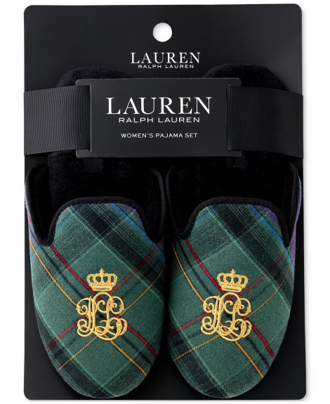 Тапочки жіночі Polo Ralph Lauren домашні кімнатні 35-36 (5/6 US) 24 см Зелений 1159843328