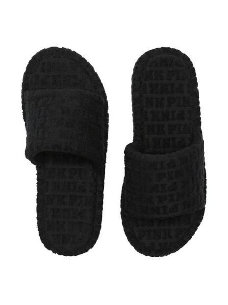Женские тапочки Victoria's Secret Pink с открытым носком 37 (6 US) 23,3 см Черный 1159849679