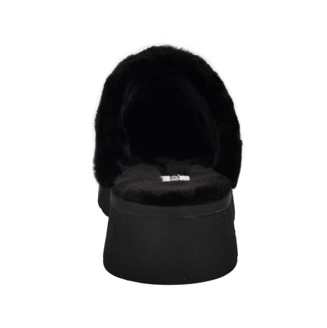 Женские бархатные тапочки на меху Guess со стразами 37,5 (7 US) 25 см Черный 1159851012