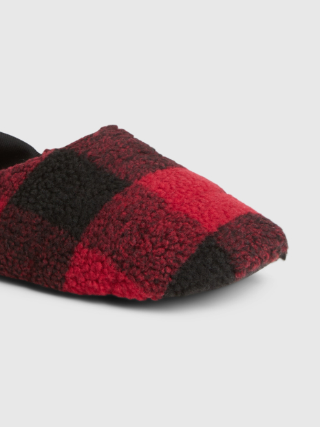 Тапочки з шерпи GAP для дому 35-36 (5-6 US) 23,5 см Чорний/Червоний 1159859374