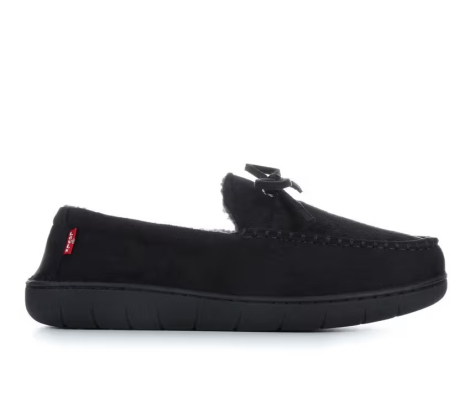 Чоловічі капці-мокасини Levi's на хутрі 41-42 (8-9 US) 26 см Чорний 1159862051