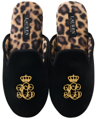 Женские тапочки Polo Ralph Lauren домашние 39-40 (9-10 US) 27 см Черный 1159838782