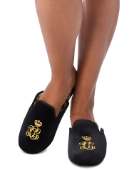 Женские тапочки Polo Ralph Lauren домашние 39-40 (9-10 US) 27 см Черный 1159838782