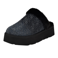 Женские тапочки на меху Guess со стразами 41 (10 US) 27,5 см Черный/Синий 1159846607