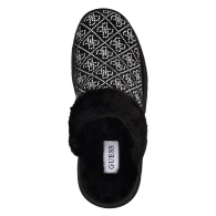 Женские бархатные тапочки на меху Guess со стразами 37,5 (7 US) 25 см Черный 1159851012