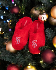 Тапочки из экомеха Victoria's Secret 38-39 (7-8 US) 25 см Красный 1159853316