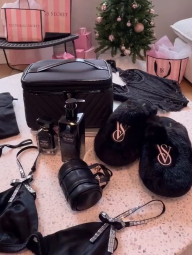 Тапочки зі штучного хутра Victoria's Secret 38-39 (7-8 US) 25 см Чорний 1159856623