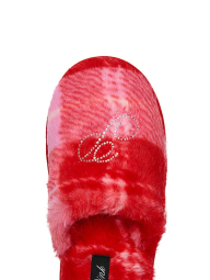 Тапочки зі штучного хутра Victoria's Secret Pink зі стразами 40-41 (9-10 US) 26 см Рожевий/Червоний 1159858710