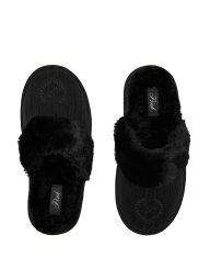 Тапочки из искусственного меха Victoria's Secret Pink 36-37 (5-6 US) 24 см Черный 1159860715