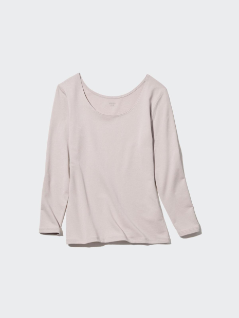 Женский лонгслив UNIQLO HEATTECH 1159843080 (Серый XXL)