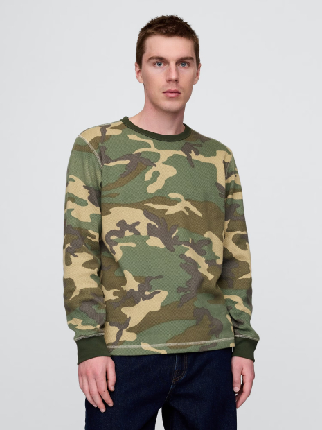 Чоловічий термо лонгслів Gap 1159847969 (Зелений XL)