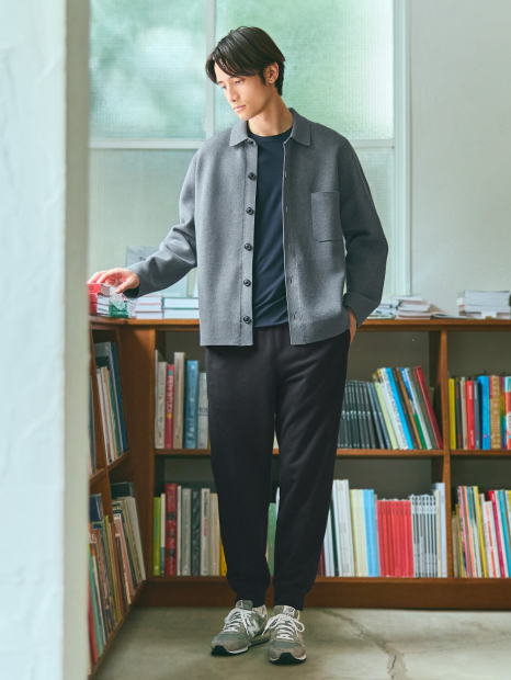 Мужской лонгслив UNIQLO с технологией HEATTECH 1159848358 (Синий M)