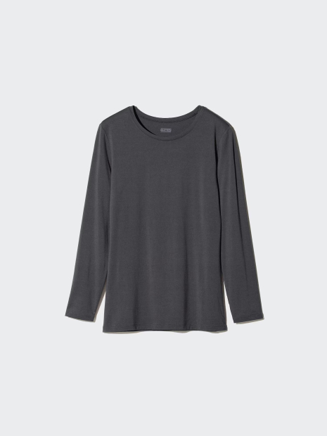 Женский термолонгслив Uniqlo HEATTECH 1159849493 (Серый XXL)