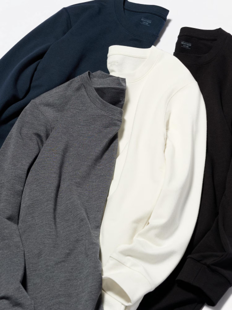 Мужской лонгслив UNIQLO с технологией HEATTECH 1159854881 (Серый XL)