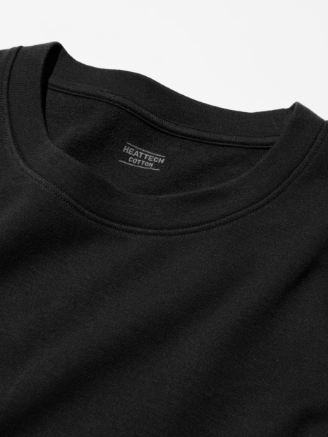 Мужской лонгслив UNIQLO с технологией HEATTECH 1159856780 (Черный XXL)